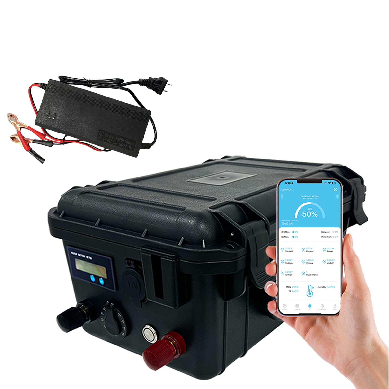 SaiJiaoYang lifepo4 12v 100ah Marine Batterie mit Ladegerät SaiJiaoYang lifepo4 12v 100ah Marine Batterie mit Ladegerät von SaiJiaoYang