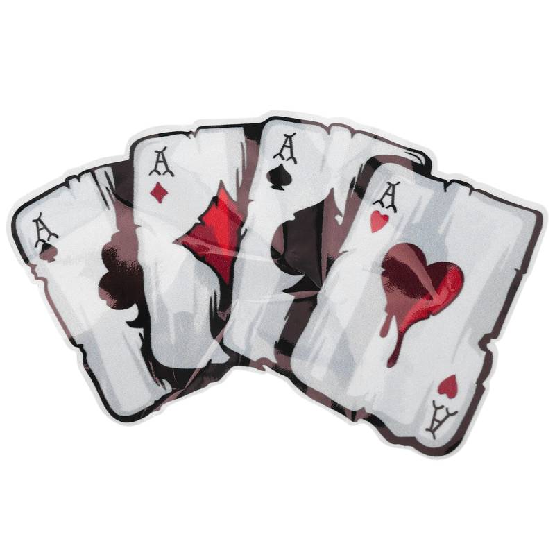 Saiketsu Auto Aufkleber, Lustige Poker Muster Karosserie Reflektierende Aufkleber Abziehbilder Dekoration von Saiketsu
