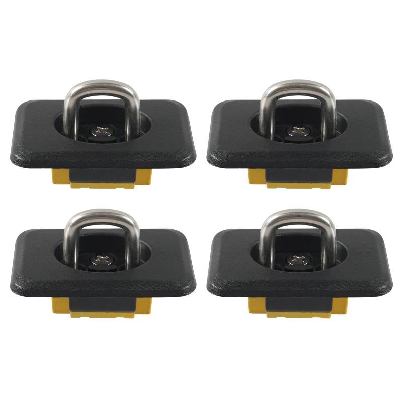 Saiyana 4pcs Einziehbare Ringe Binden Downs Set Stabile Frachtkrawatten Verankerungen Mit Versenkbaren Ringen Einfache Installationen Für LKW Betten von Saiyana