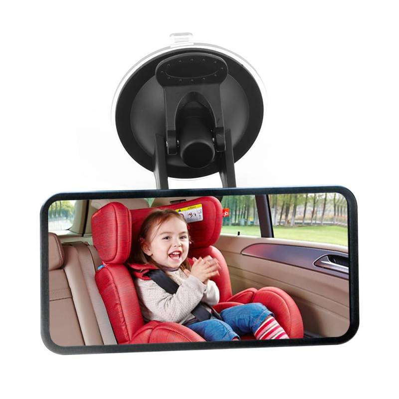 Auto-Rücksitz, HD, 11,4 cm, 360° drehbar und Vakuum-Saugnapf-Halterung, Baby-Autospiegel für Windschutzscheibe, Armaturenbrett, idealer bevorzugter Rückspiegel für Eltern von Salior