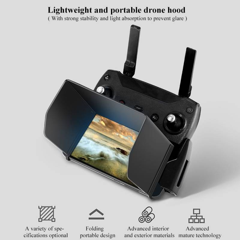 Fernbedienung Monitor Sun Hood Accessoire Kompatibel mit Spark, Phantom 3/4, Osmo-Drohnen-Wear-resistente Umweltfreundliche Telefonsonnenschatten, Tablet-Sonnenschatten (L121) von Saluaqui