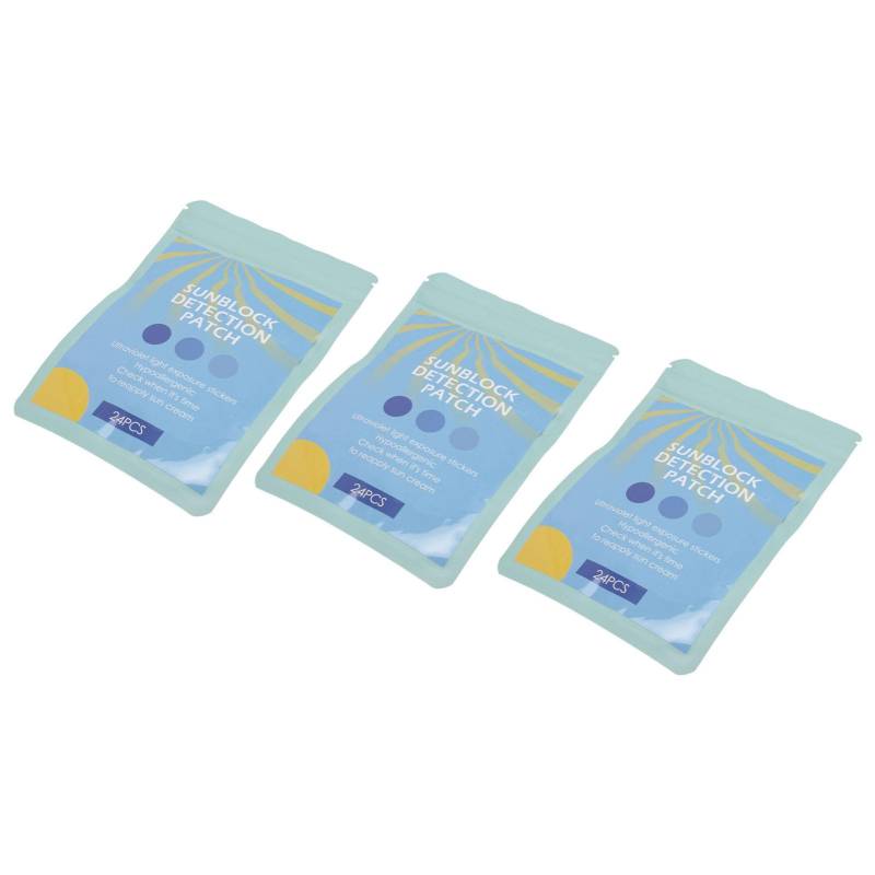UV -Patch mit Farbwechsel Erkennen | Sonnenschutzkennung für Bequemlichkeit | 24pcsx3 Sonnenschutz und UV -Erkennungsaufkleber für den Sommer Im Freien Im Freien von Saluaqui