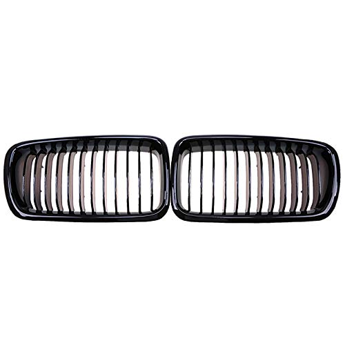SameeHome KüHler Grill für Vordere Motor Haube für E38 7 Series 728 730 735 740 1995-2001 (GläNzend Schwarz) 51138125811 51138125812 von SameeHome
