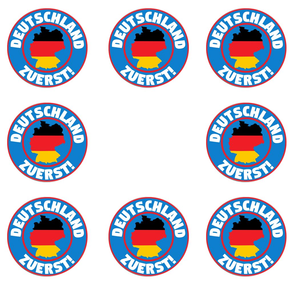 Sammys Shirt Store 192 Stück Aufkleber 4cm rund Deutschland zuerst II Germany First Sticker Sparpack gut haftend Aktiv Werden 5 cm Sammys Shirt Store 192 Stück Aufkleber 4cm rund Deutschland zuerst II Germany First Sticker Sparpack gut haftend Aktiv Werden 5 cm von Sammys Shirt Store