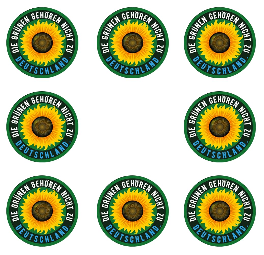 Sammys Shirt Store 192 Stück Aufkleber 4cm rund Die Grünen gehören Nicht zu Deutschland Sticker Sparpack gut haftend Aktiv Werden 4 cm Sammys Shirt Store 192 Stück Aufkleber 4cm rund Die Grünen gehören Nicht zu Deutschland Sticker Sparpack gut haftend Aktiv Werden 4 cm von Sammys Shirt Store