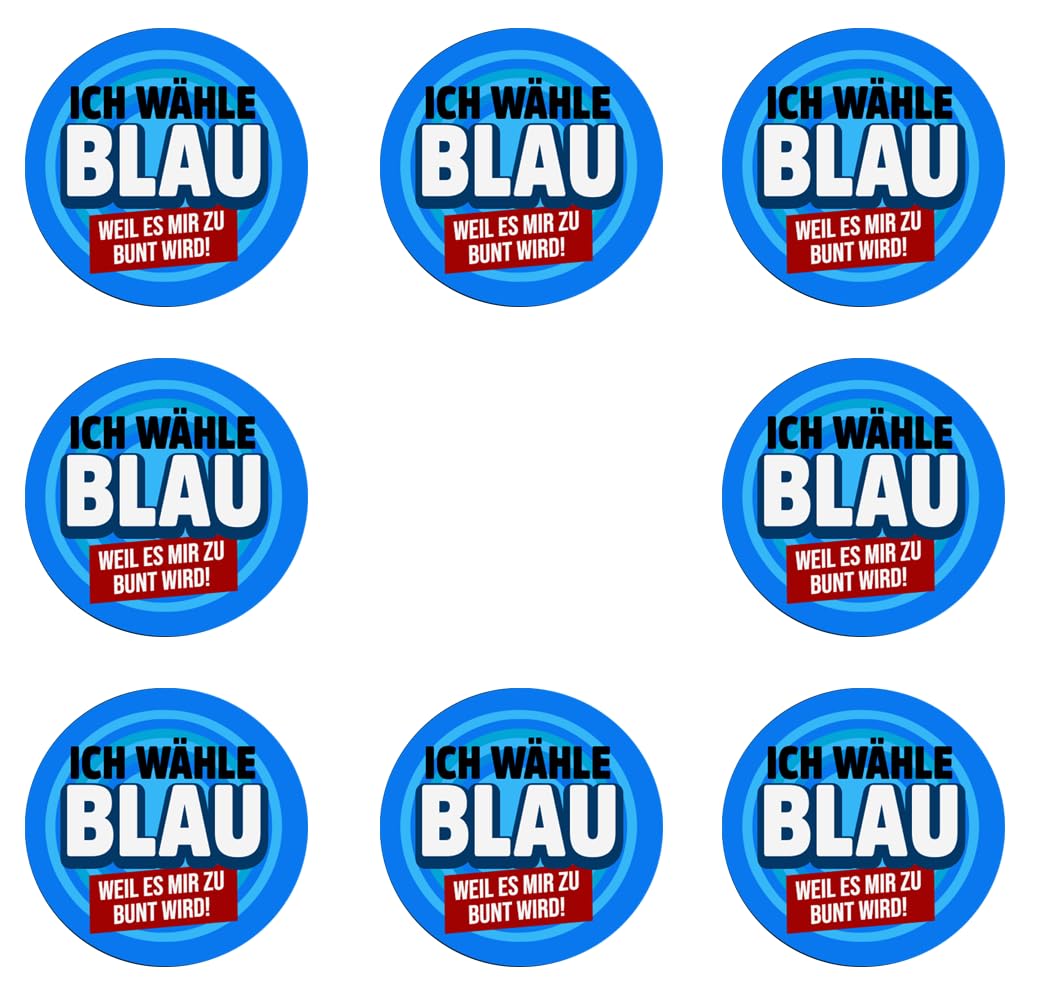 Sammys Shirt Store 192 Stück Aufkleber 4cm rund Ich wähle blau Weil es Mir zu bunt Wird Neuwahlen AFD Sticker Sparpack gut haftend Aktiv Werden 5 cm Sammys Shirt Store 192 Stück Aufkleber 4cm rund Ich wähle blau Weil es Mir zu bunt Wird Neuwahlen AFD Sticker Sparpack gut haftend Aktiv Werden 5 cm von Sammys Shirt Store