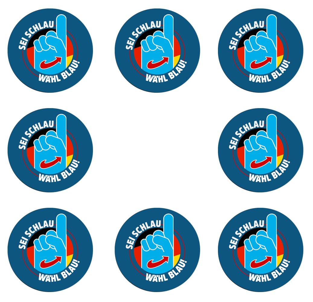 Sammys Shirt Store 192 Stück Aufkleber 4cm rund Sei schlau-wähl blau Neuwahlen AFD Sticker Sparpack gut haftend Aktiv Werden 5 cm Sammys Shirt Store 192 Stück Aufkleber 4cm rund Sei schlau-wähl blau Neuwahlen AFD Sticker Sparpack gut haftend Aktiv Werden 5 cm von Sammys Shirt Store