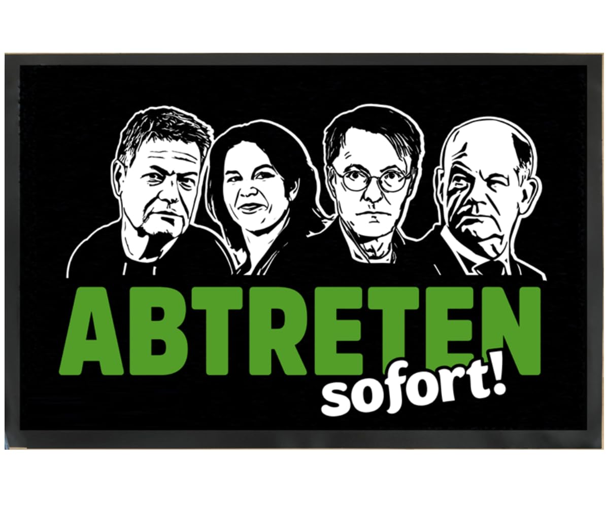 Sammys Shirt Store Abtreten Sofort-Diese Regierung Versag Fußmatte Fußabtreter Türvorleger 50x35 cm von Sammys Shirt Store