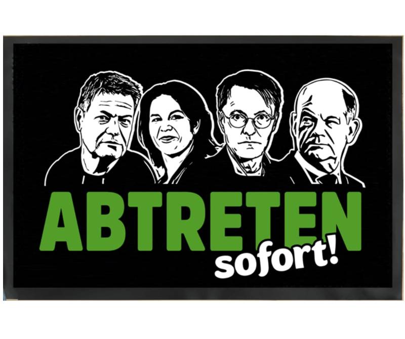 Sammys Shirt Store Abtreten Sofort-Diese Regierung Fußmatte Fußabtreter Türvorleger 50x35 cm rutschfest auffallend Versager Ampel muss Weg von Sammys Shirt Store