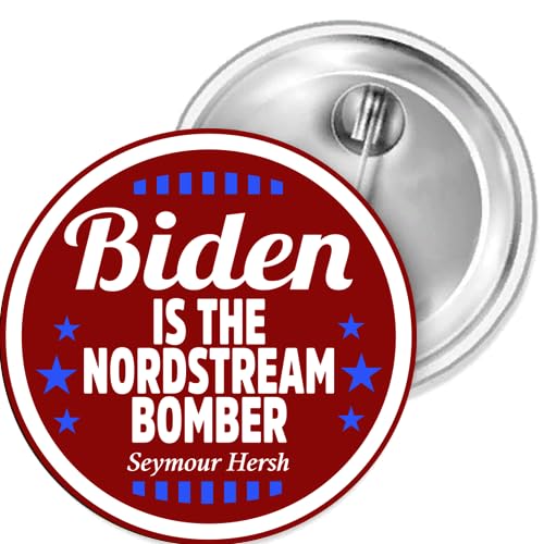 Sammys Shirt Store Biden is The Nordstream Bomber Button 38 mm von Sammys Shirt Store