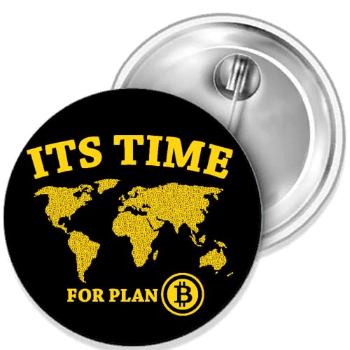 Sammys Shirt Store Bitcoin-Its time for plan B Button 55 mm von Sammys Shirt Store