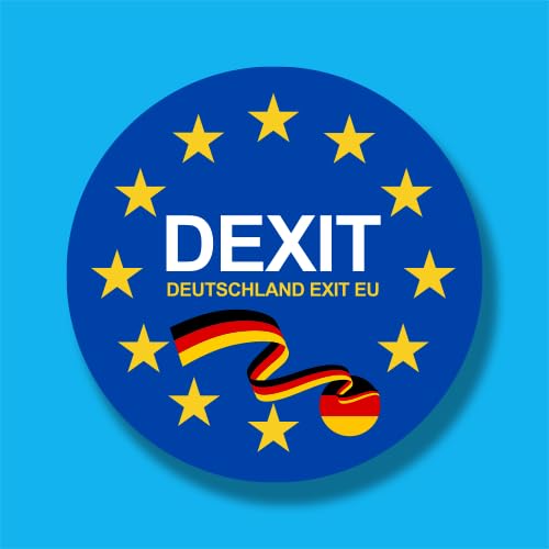 Sammys Shirt Store DEXIT- Deutschland exit EU III Vinyl-Aufkleber Sticker für Auto wetterfest 10cm von Sammys Shirt Store