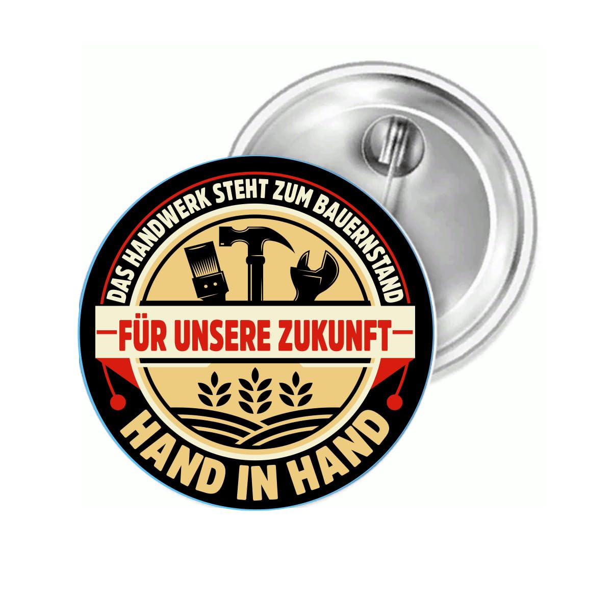 Sammys Shirt Store Das Handwerk Steht zum Bauernstand Button 25 mm von Sammys Shirt Store