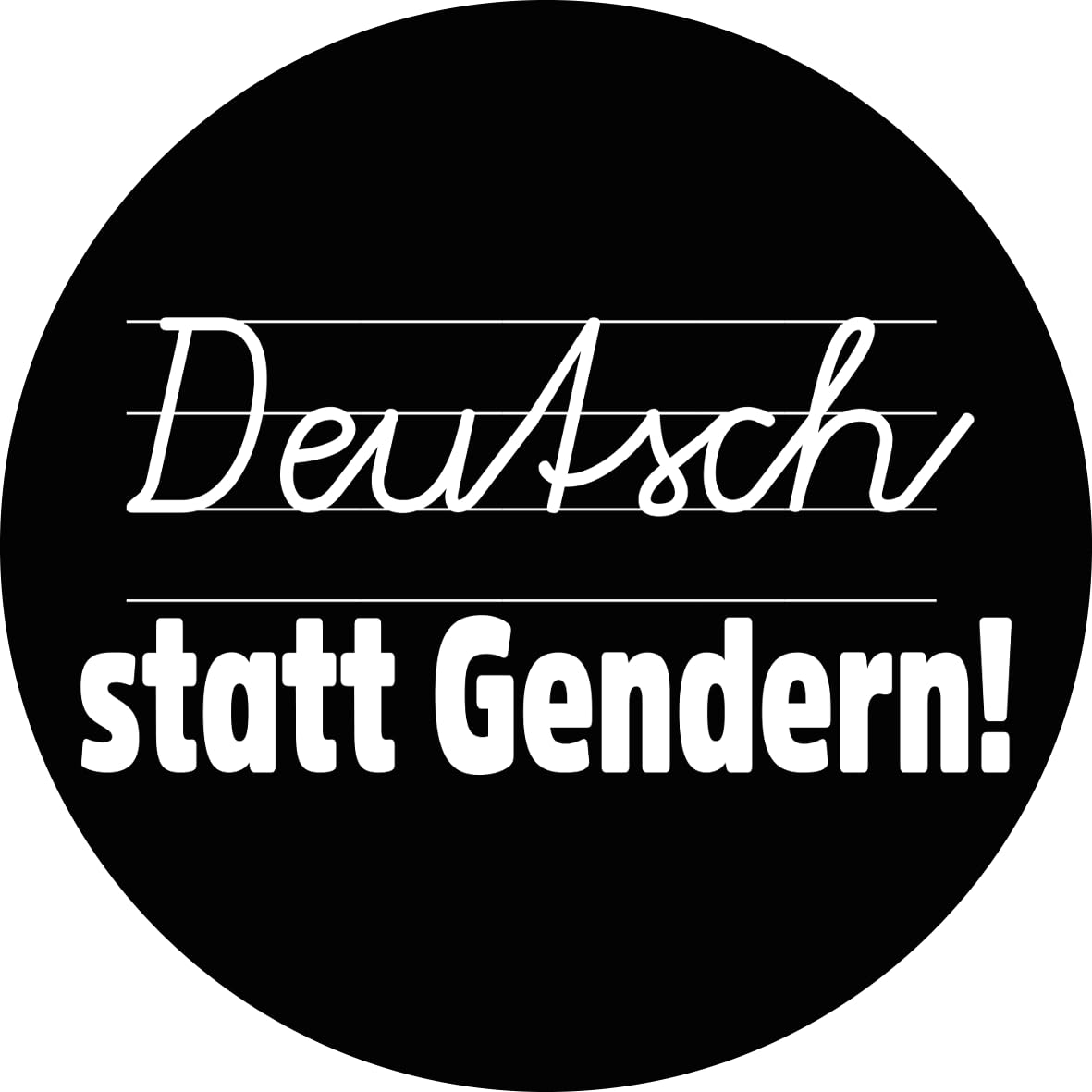 Sammys Shirt Store Deutsch statt Gendern Vinyl-Aufkleber Sticker für Auto wetterfest 10cm von Sammys Shirt Store