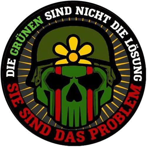 Sammys Shirt Store Die Grünen sind Nicht die Lösung Vinyl-Aufkleber Sticker für Auto wetterfest 10cm von Sammys Shirt Store