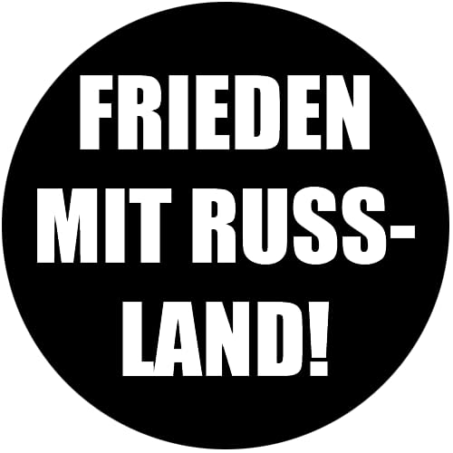 Sammys Shirt Store Frieden mit Russland einfarb Vinyl-Aufkleber Sticker für Auto wetterfest 10cm von Sammys Shirt Store