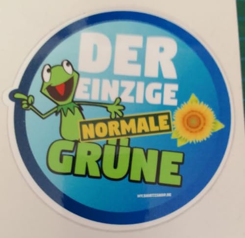 Sammys Shirt Store Frosch-Der einzige Normale Grüne II Vinyl-Aufkleber Sticker für Auto wetterfest 10cm von Sammys Shirt Store