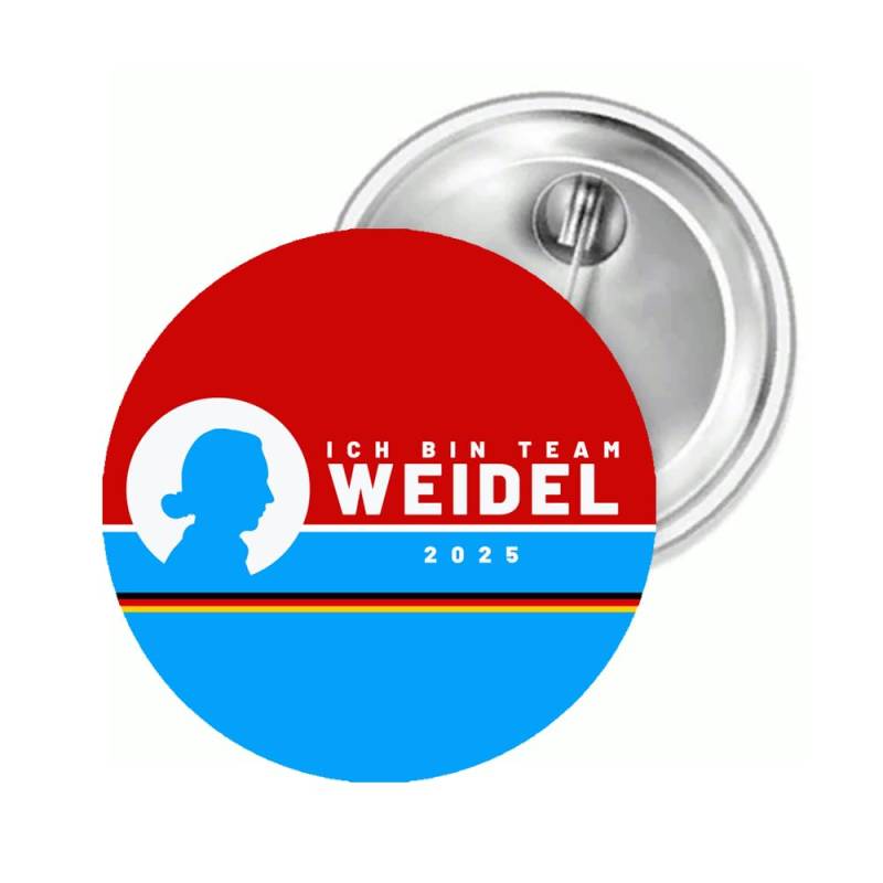 Sammys Shirt Store Ich Bin Team Weidel 2025 Neuwahlen AFD Wende Ampel Grüne Button 55 mm von Sammys Shirt Store