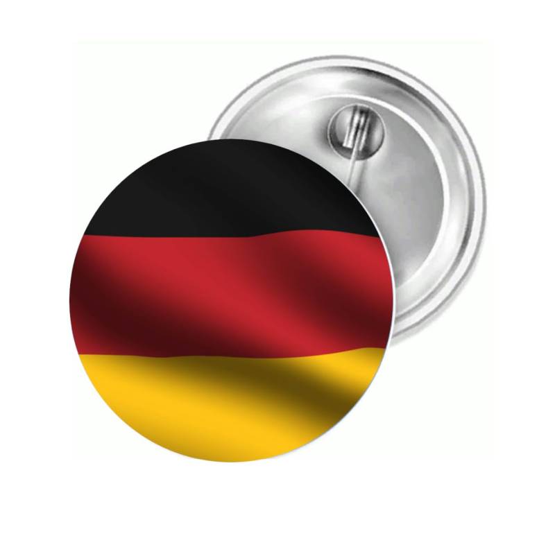 Sammys Shirt Store Schwarz Rot Gold Fahne Button 25 mm von Sammys Shirt Store
