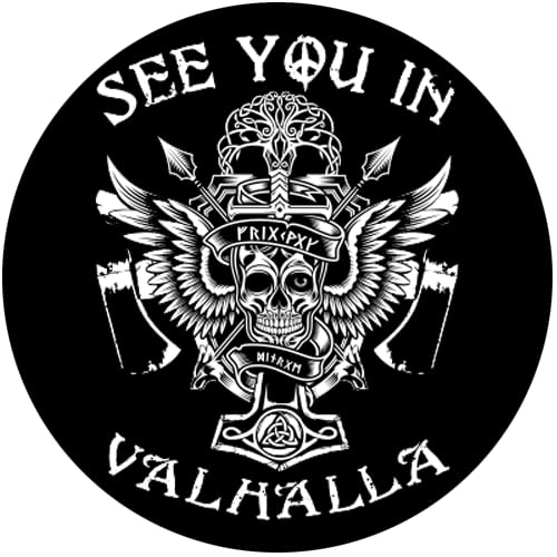 Sammys Shirt Store See You in Valhalla Aufkleber 10 cm von Sammys Shirt Store