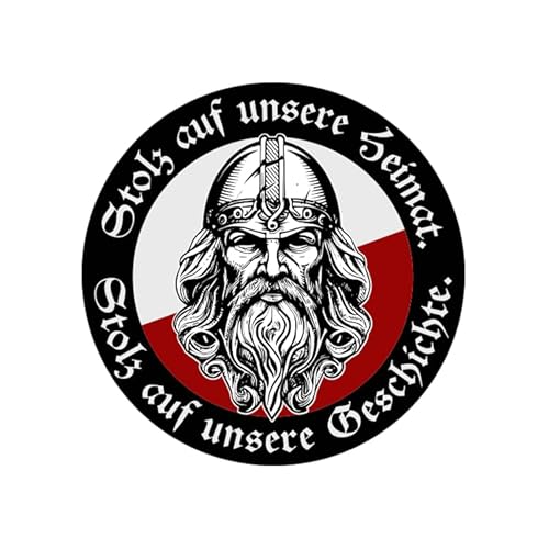 Sammys Shirt Store Stolz auf unsere Heimat, stolz auf unsere Geschichte Aufnäher 10 cm von Sammys Shirt Store