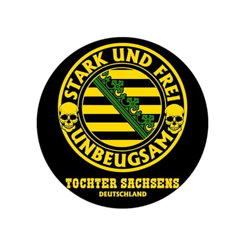 Sammys Shirt Store Tochter Sachsens - Stark, Frei und Unbeugsam Aufnäher 10 cm von Sammys Shirt Store