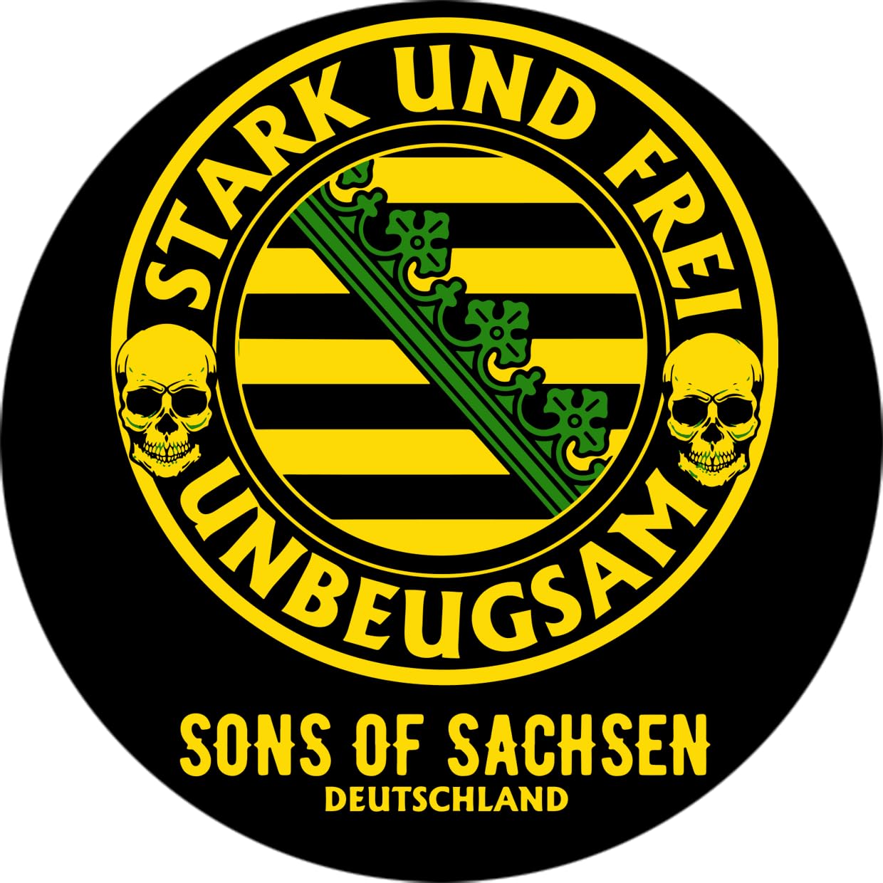 Sons of Sachsen - Stark, Frei und Unbeugsam Vinyl-Aufkleber Sticker für Auto wetterfest 10cm von Sammys Shirt Store