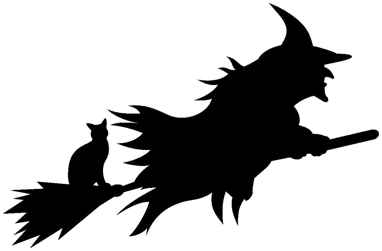 Samunshi® Aufkleber Halloween Hexe Autoaufkleber 30 x 19,5cm schwarz von Samunshi