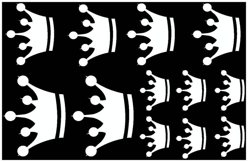 Samunshi® Aufkleber Kronen Set Autoufkleber in 5 Größen und 25 Farben (30x20cm weiß) von Samunshi