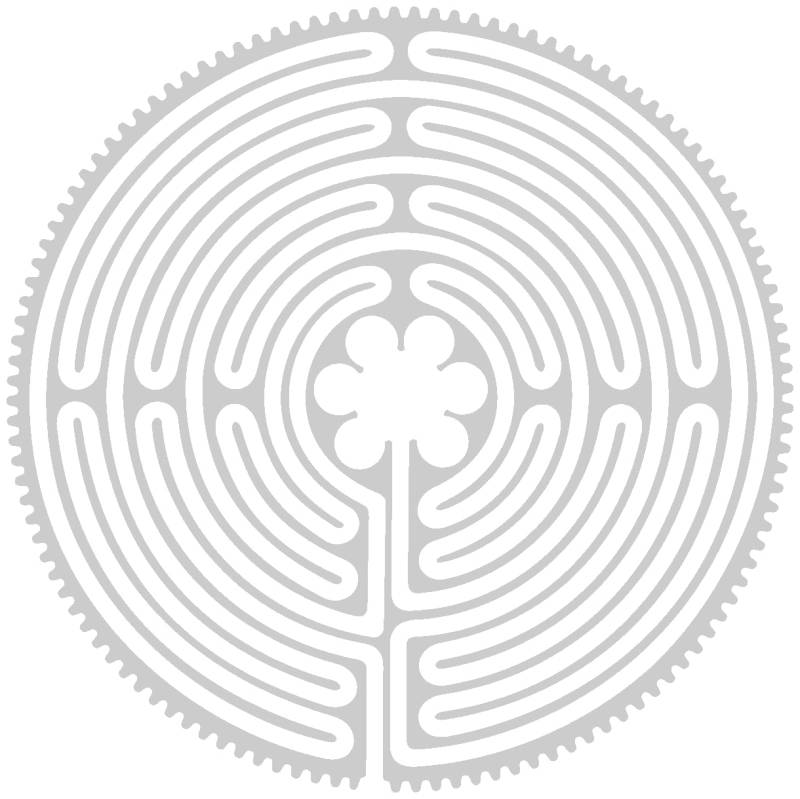 Samunshi® Aufkleber Labyrinth von Chartres Scheibenaufkleber 20 x 20cm silbermetalleffekt von Samunshi