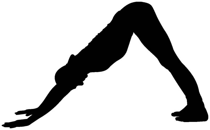 Samunshi® Autoaufkleber Yoga Adho Mukha Svanasana Aufkleber in 8 Größen und 25 Farben (40x24cm schwarz) von Samunshi