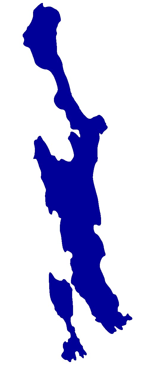 Samunshi® CRES Aufkleber Insel Kroatien in 8 Größen und 25 Farben (9x30cm brillantblau) von Samunshi