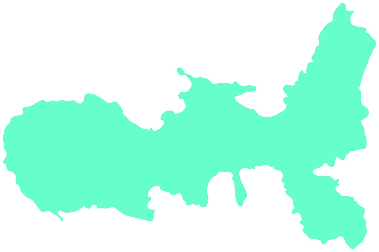 Samunshi® Elba Aufkleber Insel in 8 Größen und 25 Farben (70x46cm Mint) von Samunshi