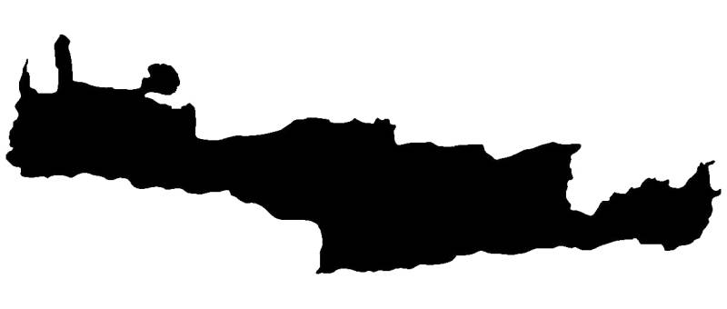 Samunshi® Kreta Aufkleber Insel 40 x 13,6cm schwarz von Samunshi