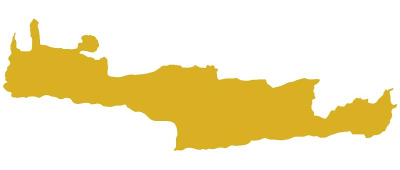 Samunshi® Kreta Aufkleber Insel 10 x 3,4cm goldmetalleffekt von Samunshi