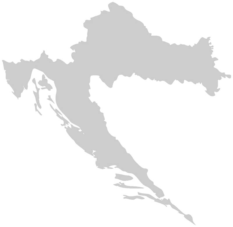 Samunshi® Kroatien Aufkleber 10 x 9,7cm silbermetalleffekt von Samunshi