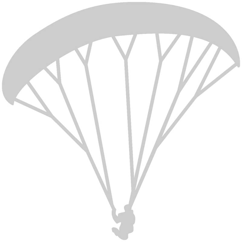 Samunshi® Paraglider Aufkleber Gleitschirm 10 x 10cm silbermetalleffekt von Samunshi
