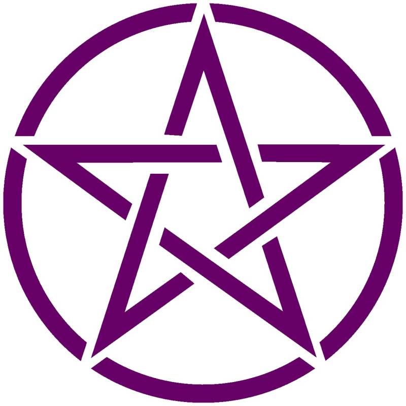 Samunshi® Pentagramm Aufkleber Pentagrammaufkleber in 9 Größen und 25 Farben (40x40cm violett lila) von Samunshi