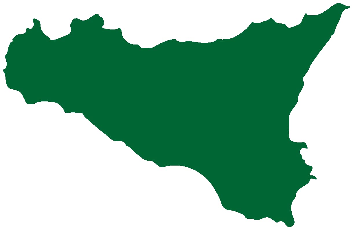 Samunshi® Sizilien Insel Aufkleber Inselaufkleber 8 x 5,1cm grasgrün von Samunshi