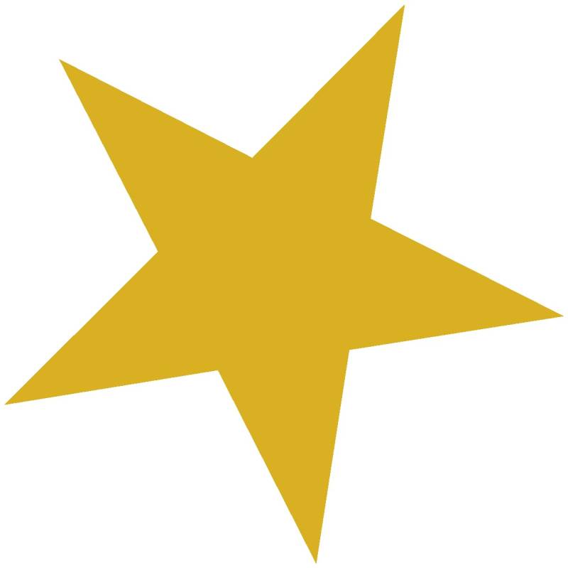 Samunshi® Stern Aufkleber gefüllt 30 x 30cm goldmetalleffekt von Samunshi