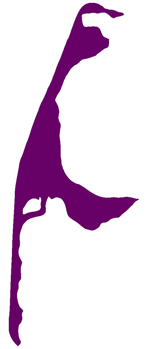 Samunshi® Sylt Aufkleber Insel 3,8 x 10cm violett von Samunshi