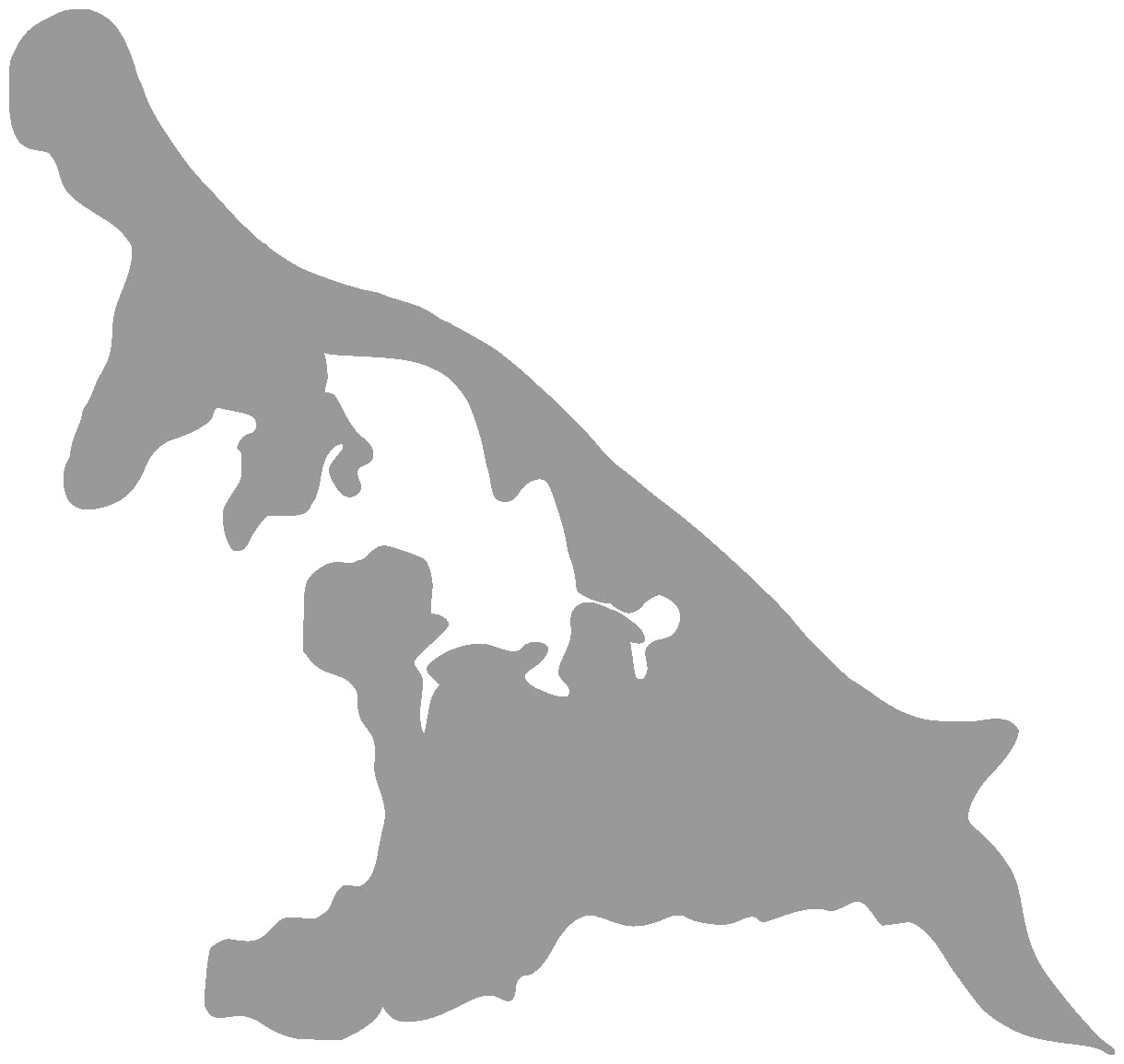 Samunshi® Usedom Aufkleber Insel in 7 Größen und 25 Farben (15x14,3cm grau) von Samunshi