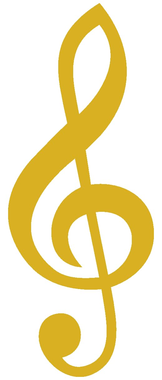 Samunshi® Violinschlüssel Aufkleber Notenschlüssel 3,9 x 10cm goldmetalleffekt von Samunshi