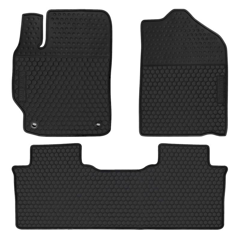 Auto-Gummi-Bodenmatte für Toyota Camry 7. 2012–2013–2014–2015–2016–2017, passgenau, Vollgummi, Auto-Bodeneinlagen-Set, Allwetterschutz, strapazierfähig, geruchlos von San Auto