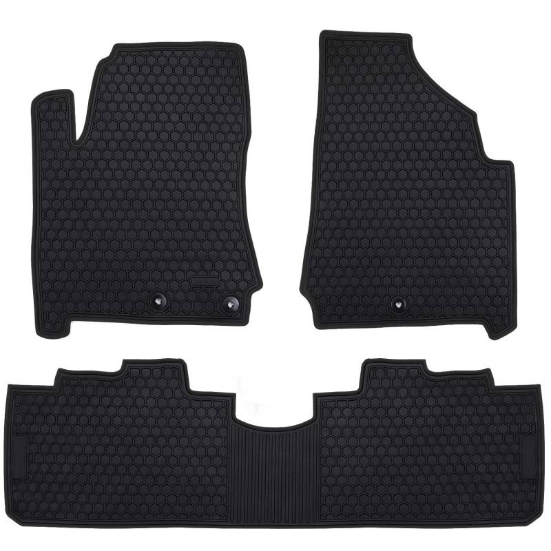 Dresmannst San Auto Auto Fußmatte Gummi passgenau für Cadillac SRX 2019 2018 2017 2016 schwarz Auto Bodeneinlagen Allwetter strapazierfähig geruchlos, Schwarz von San Auto