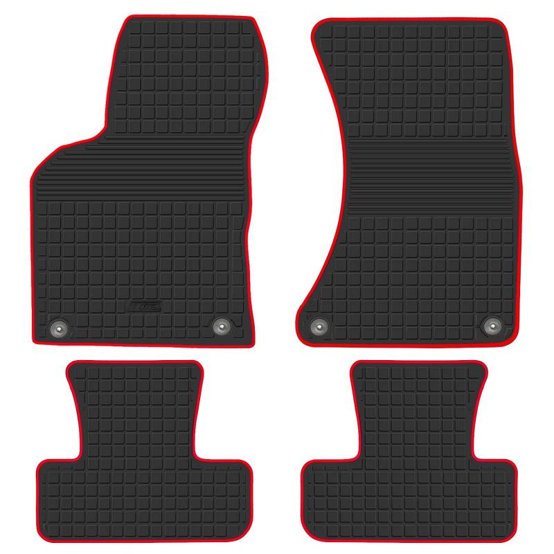 HD-Mart Auto-Fußmatte, Gummi, Schwarz, Allwetter-Matten für Audi Q5 2017–2018, strapazierfähig und geruchlos Schwarz JD-13-2-2017WB von San Auto
