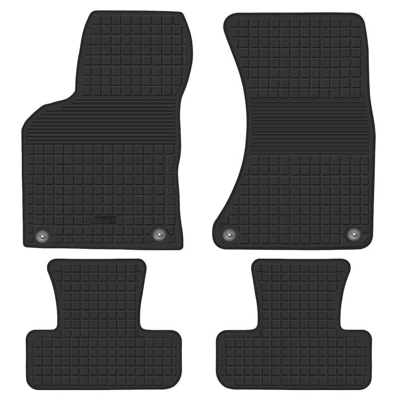 HD-Mart Auto-Fußmatte, Gummi, Schwarz, Allwetter-Matten für Audi Q5 2017–2018, strapazierfähig und geruchlos Schwarz JD-13-3-2017WB von San Auto