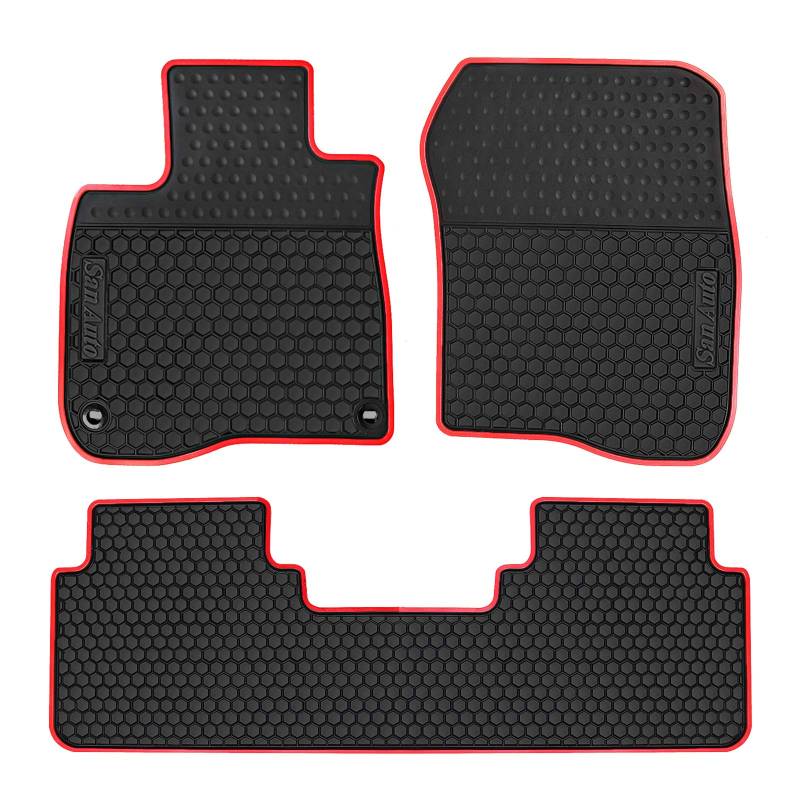 HD-Mart Auto Gummi-Fußmatte schwarz Auto Liner Mats Allwetter für Honda CR-V 5. Generation 2017-2018 robust & geruchlos von San Auto
