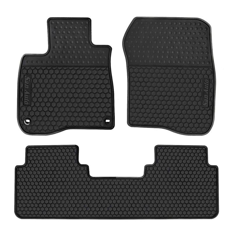 HD-Mart Auto Gummi-Fußmatte schwarz Auto Liner Mats Allwetter für Honda CR-V 5. Generation 2017–2018 robust & geruchlos von San Auto