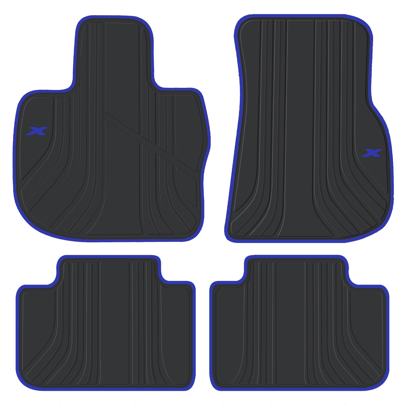 San Auto Auto-Fußmatte für BMW X3 G01 X4 G02 2018 2019 2020 2021 2022 2023 2024, passgenau, schwarz, Marineblau, Gummi, Auto-Bodeneinlagen, Allwetterschutz, strapazierfähig, geruchlos San Auto Auto-Fußmatte für BMW X3 G01 X4 G02 2018 2019 2020 2021 2022 2023 2024, passgenau, schwarz, Marineblau, Gummi, Auto-Bodeneinlagen, Allwetterschutz, strapazierfähig, geruchlos von San Auto